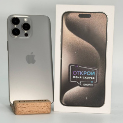 Смартфон Apple iPhone 15 Pro Max 256 Гб "натуральный титан" (Dual sim) б/у