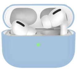 Чехол силиконовый для Apple AirPods Pro 3 голубой