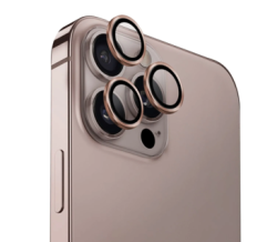 Защитное стекло камеры Глазурь для iPhone 16 Pro/16 Pro Max 3D песчаный титан