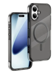 Чехол пластиковый Wiwu Hybrid Ultra с MagSafe для iPhone 17 зетемненный с черным