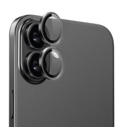 Защитное стекло камеры Wiwu PVD Two-color для iPhone 16/16 Plus черное