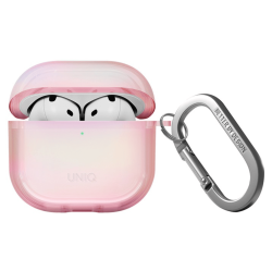 Чехол Uniq Iridescia для Apple AirPods 4 розовый переливающийся