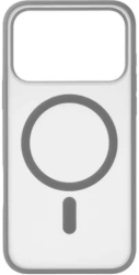 Чехол силиконовый uBear c MagSafe для iPhone 17 Pro матовый светло-серый