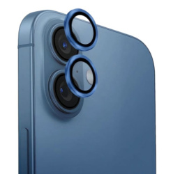 Защитное стекло камеры Wiwu PVD Two-color для iPhone 16/16 Plus синее