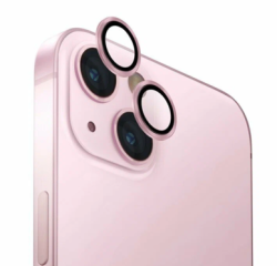 Защитное стекло камеры Глазурь для iPhone 15/15 Plus 3D розовое