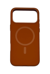 Чехол силиконовый Mosbros MagSafe для iPhone 17 Pro Max оранжевый