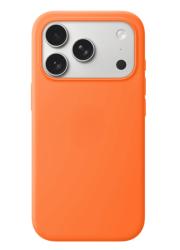 Чехол силиконовый Silicone Case MagSafe для iPhone 17 Pro/18 Pro оранжевый
