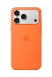 Чехол силиконовый Silicone Case MagSafe для iPhone 17 Pro/18 Pro оранжевый