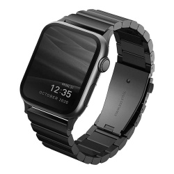 Ремешок стальной Uniq Strova для Apple Watch 42/44/45/49 мм черный