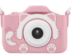 Детский цифровой фотоаппарат Котик розовый