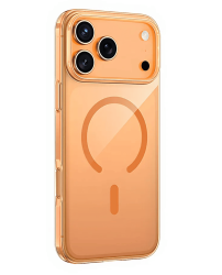 Чехол пластиковый Keephone X-Crystal с MagSafe для iPhone 17 Pro оранжевый