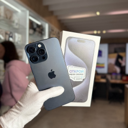 Смартфон Apple iPhone 15 Pro Max 256Гб "синий титан" б/у
