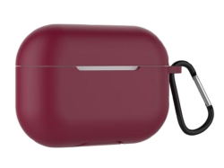 Чехол силиконовый для Apple AirPods Pro 3 бордовый