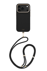 Чехол Uniq Coehl Mirelle MagSafe для iPhone 17 Pro черный с шнурком