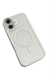 Чехол пластиковый Wiwu Armor Pro с MagSafe для iPhone 16 матовый белый