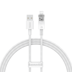 Кабель Baseus Explorer Series Lightning to USB (1м) тканевый белый