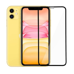 Защитное стекло для iPhone Xr/11 3D черное (тех пак)