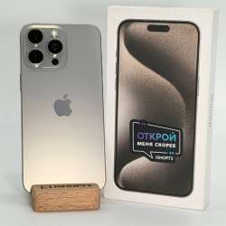 Смартфон Apple iPhone 15 Pro Max 256 Гб "натуральный титан" (Dual sim) б/у