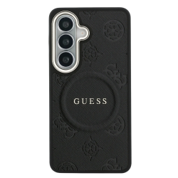 Чехол кожаный Guess MagSafe для Samsung Galaxy S26 Ultra черный