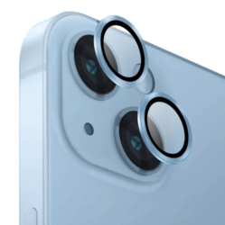 Защитное стекло камеры Uniq Optix для iPhone 14/14 Plus голубое