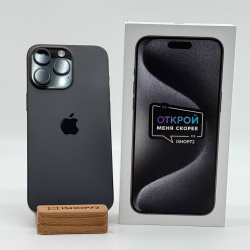 Смартфон Apple iPhone 15 Pro Max 256Гб "черный титан" б/у