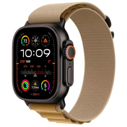 Apple Watch Ultra 2 (2024) GPS + Cellular, 49 мм, корпус из черного титана, ремешок Alpine цвета "загар"