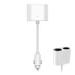 Автомобильное зарядное устройство Xiaomi Roidmi 1 to 2 Car Cigarette Lighter Charger Adapter белое