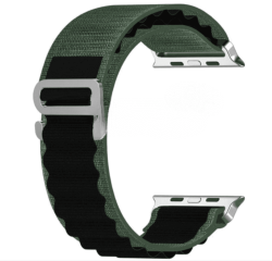 Ремешок Spigen для Apple Watch 38/40/41/42 мм тканевый зелено-черный