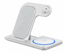 Док-станция Wiwu Wireless Charger 15W 3 в 1 (Wi-W020) белая