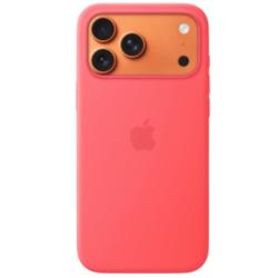 Чехол силиконовый Silicone Case MagSafe для iPhone 17 Pro Max ярко-коралловый