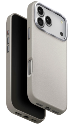 Чехол кожанный Uniq Lyden MagSafe для iPhone 17 Pro бежевый