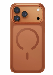 Чехол Uniq Veren MagSafe для iPhone 17 Pro Max оранжевый