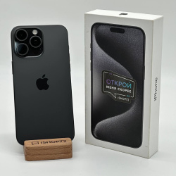 Смартфон Apple iPhone 15 Pro Max 256Гб "чёрный титан" б/у
