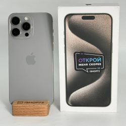 Смартфон Apple iPhone 15 Pro Max 256Гб &quot;натуральный титан&quot; (eSim) б/у