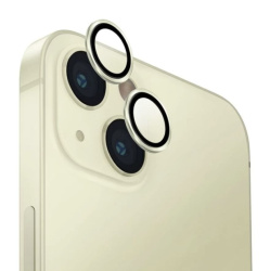 Защитное стекло камеры Wiwu Lens Guard для iPhone 15/15 Plus желтое