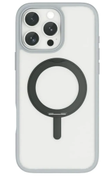 Чехол пластиковый Wiwu Armor Ultra с MagSafe для iPhone 16 Pro с подставкой матовый серый