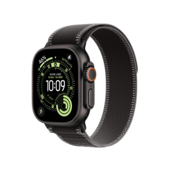 Apple Watch Ultra 3 GPS + Cellular, 49 мм, корпус из черного титана, ремешок Trail черного цвета