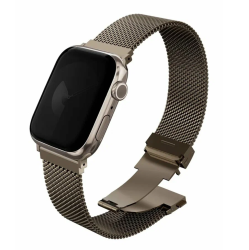 Ремешок Uniq Dante Pro для Apple Watch 42/44/45/46/49 мм миланская петля золотой
