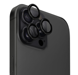 Защитное стекло камеры Глазурь для iPhone 16 Pro/16 Pro Max 3D черное