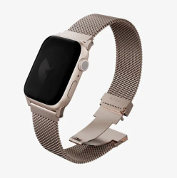 Ремешок Uniq Dante Pro для Apple Watch 42/44/45/46/49 мм миланская петля нежно-розовый