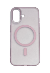 Чехол пластиковый Stylish с MagSafe для iPhone 17 розовый