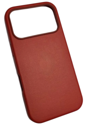 Чехол кожаный LeatherCase MagSafe для iPhone 17 Pro красный