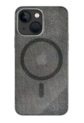 Чехол пластиковый VLP Starlight с MagSafe для iPhone 14 черный с блестками
