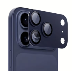 Защитная накладка на блок камер Глазурь для iPhone 17 Pro Max темно-синяя