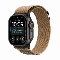 Apple Watch Ultra 4 GPS + Cellular, 49 мм, корпус из черного титана, ремешок Alpine песчаного цвета