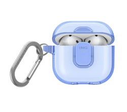Чехол Uniq Glase Pro для Apple AirPods 4 голубой