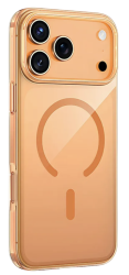 Чехол пластиковый Keephone X-Crystal с MagSafe для iPhone 17 Pro Max оранжевый