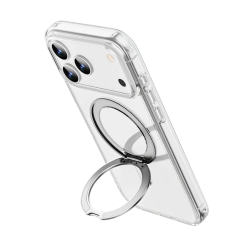 Чехол пластиковый Wiwu iShield Ultra с MagSafe для iPhone 17 Pro Max прозрачный с серебристым