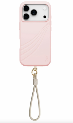 Чехол Uniq Coehl Serina MagSafe для iPhone 17 Pro Max пудровый розовый с шнурком