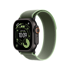 Apple Watch Ultra 3 GPS + Cellular, 49 мм, корпус из черного титана, ремешок Trail зеленого цвета